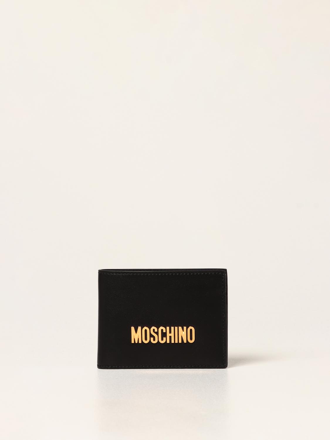 CARTERA MOSCHINO COUTURE MILANO ALTEA CREMALLERA MEN'S PIEL NEGRO