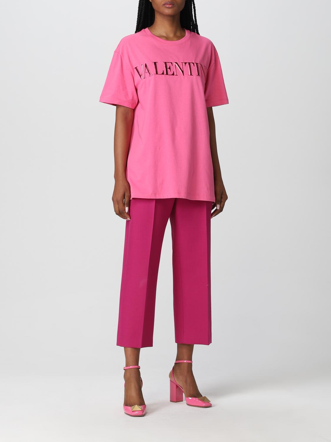 VALENTINO：Tシャツ レディース - ピンク | GIGLIO.COMオンラインの