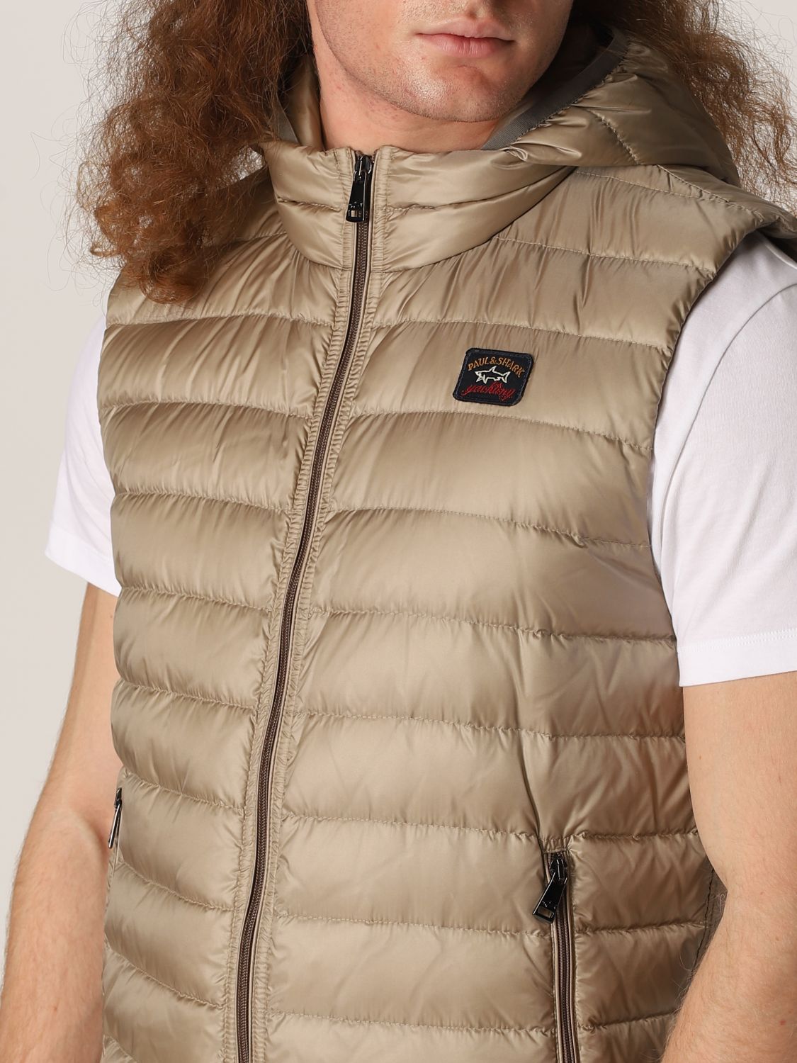postkantoor Hen onderwijzen PAUL & SHARK: vest in quilted and padded nylon - Brown | Paul & Shark suit  vest C0P2007 online on GIGLIO.COM