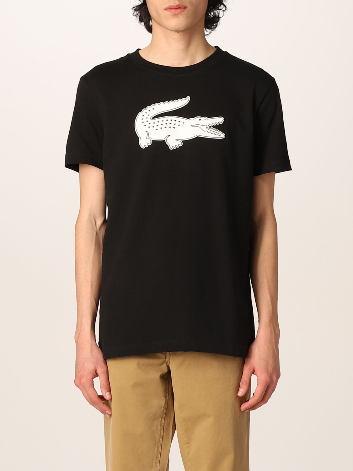 LACOSTE: t-shirt for man - Black | Lacoste t-shirt TH2042 online on ...