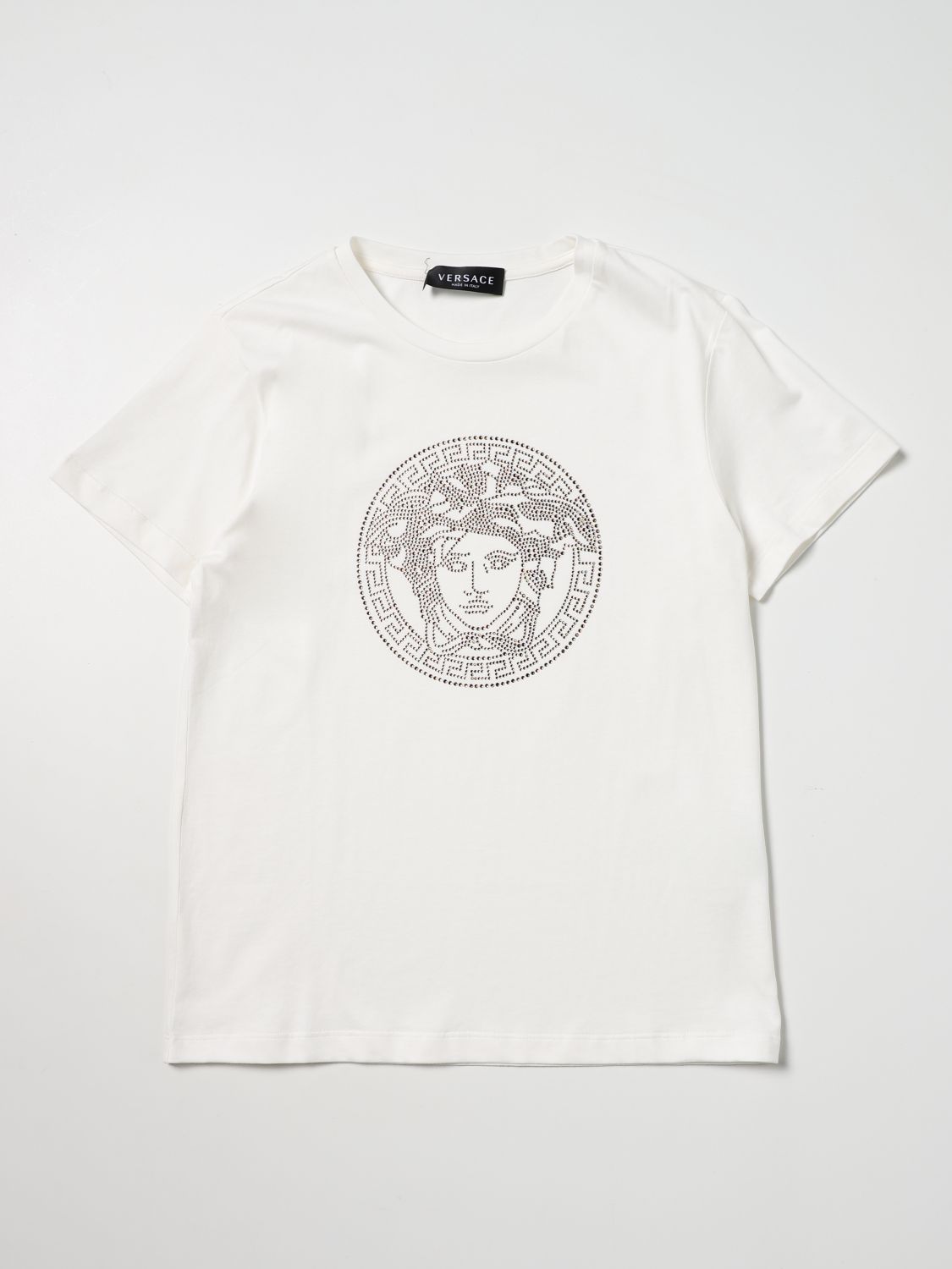 T-shirt Young Versace: T-shirt Versace Young con testa di medusa bianco 1