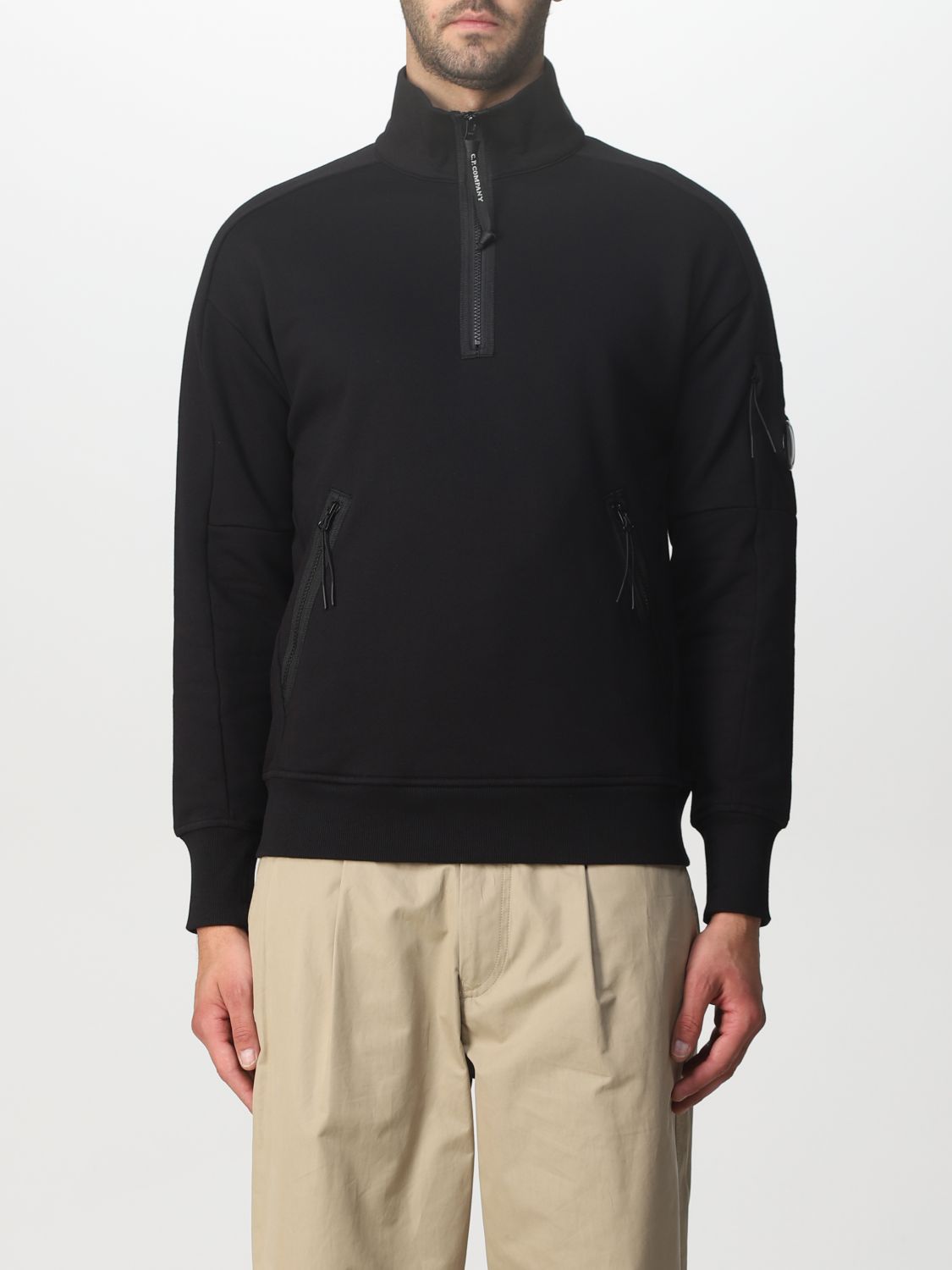 cp company funnel neck sweatshirt