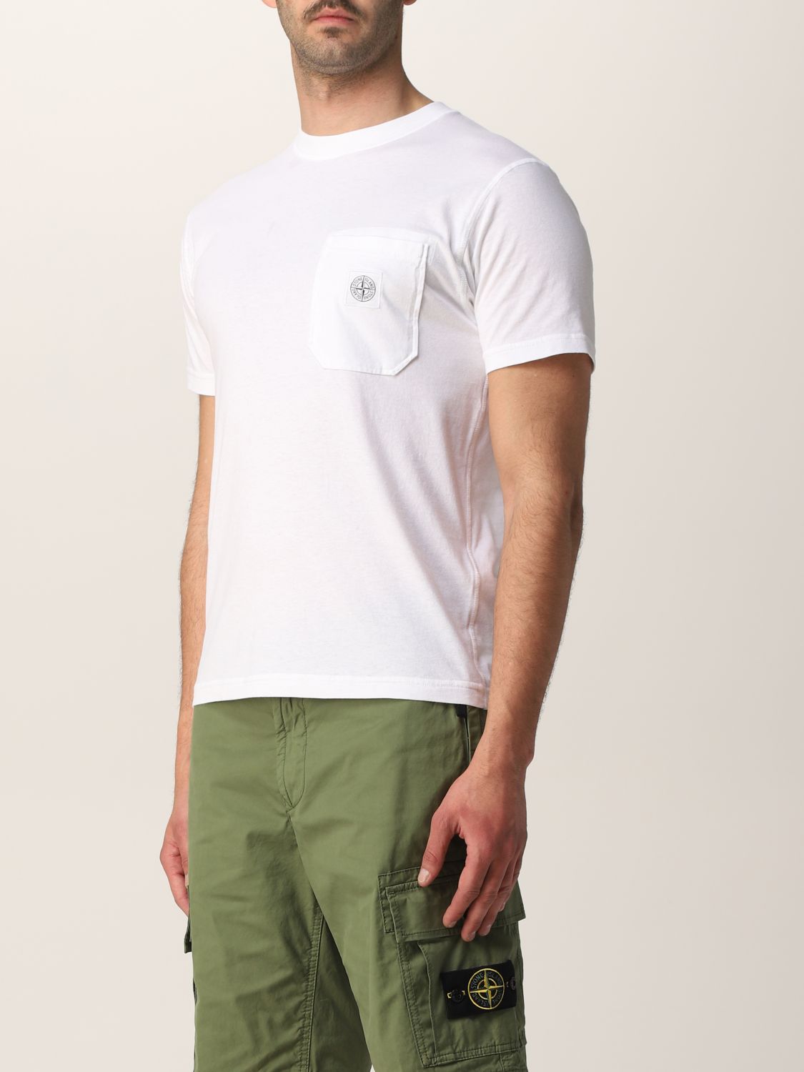 STONE ISLAND: T-shirt in cotton jersey - White | Stone Island t-shirt ...