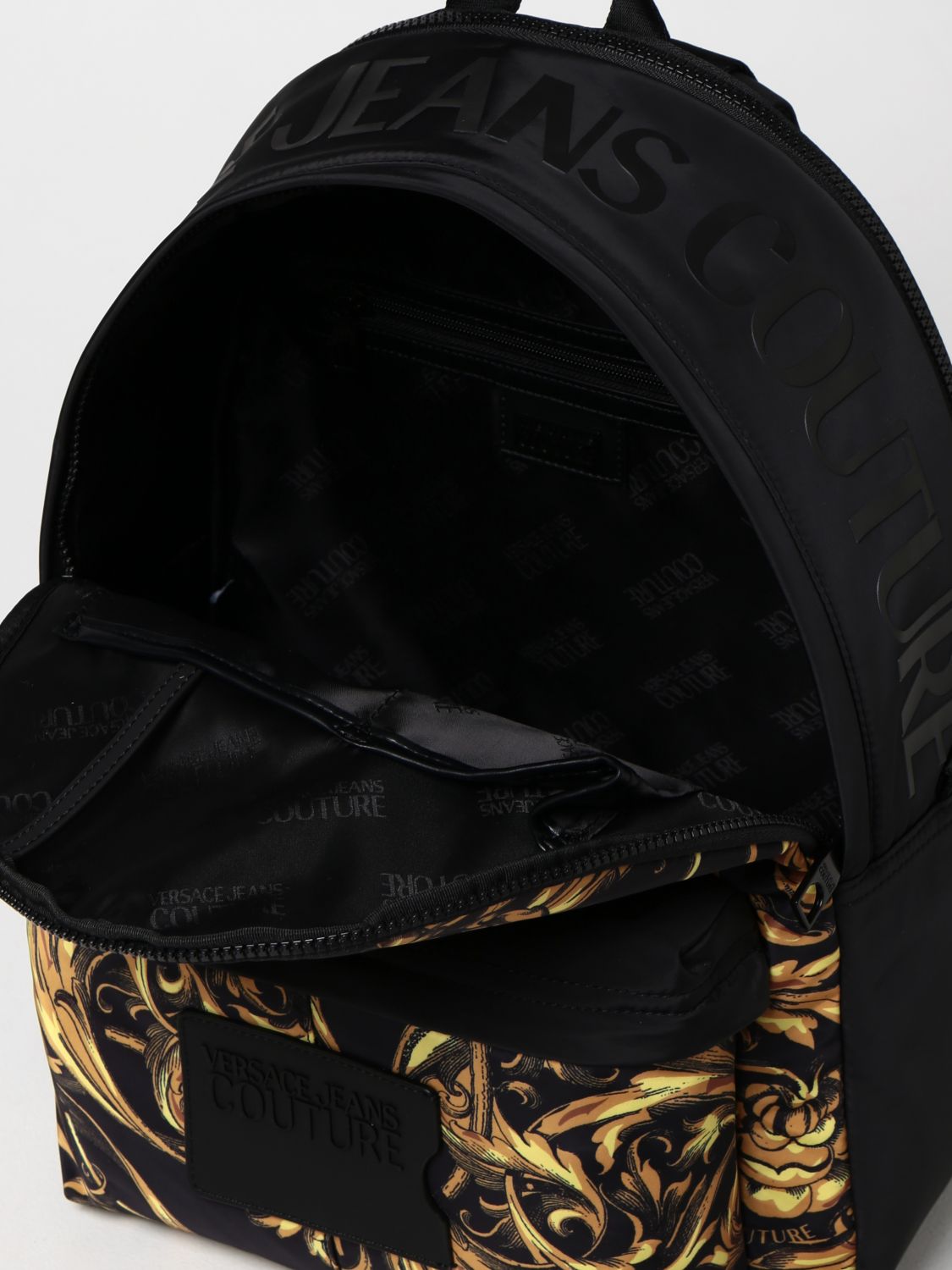 Backpack Versace Jeans Couture: Versace Jeans Couture backpack in Regalia Baroque nylon black 4