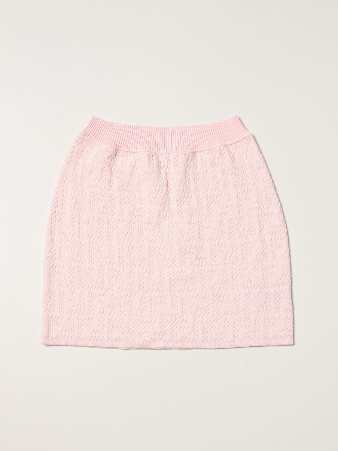 半身裙 Fendi: Fendi 通体Logo针织半身裙 粉色 1