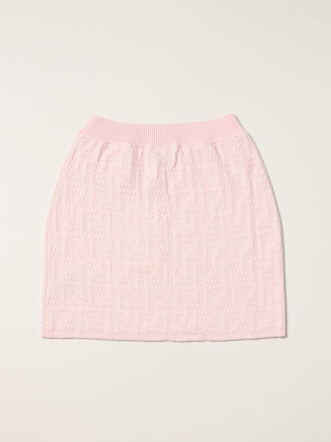 半身裙 Fendi: Fendi 通体Logo针织半身裙 粉色 2