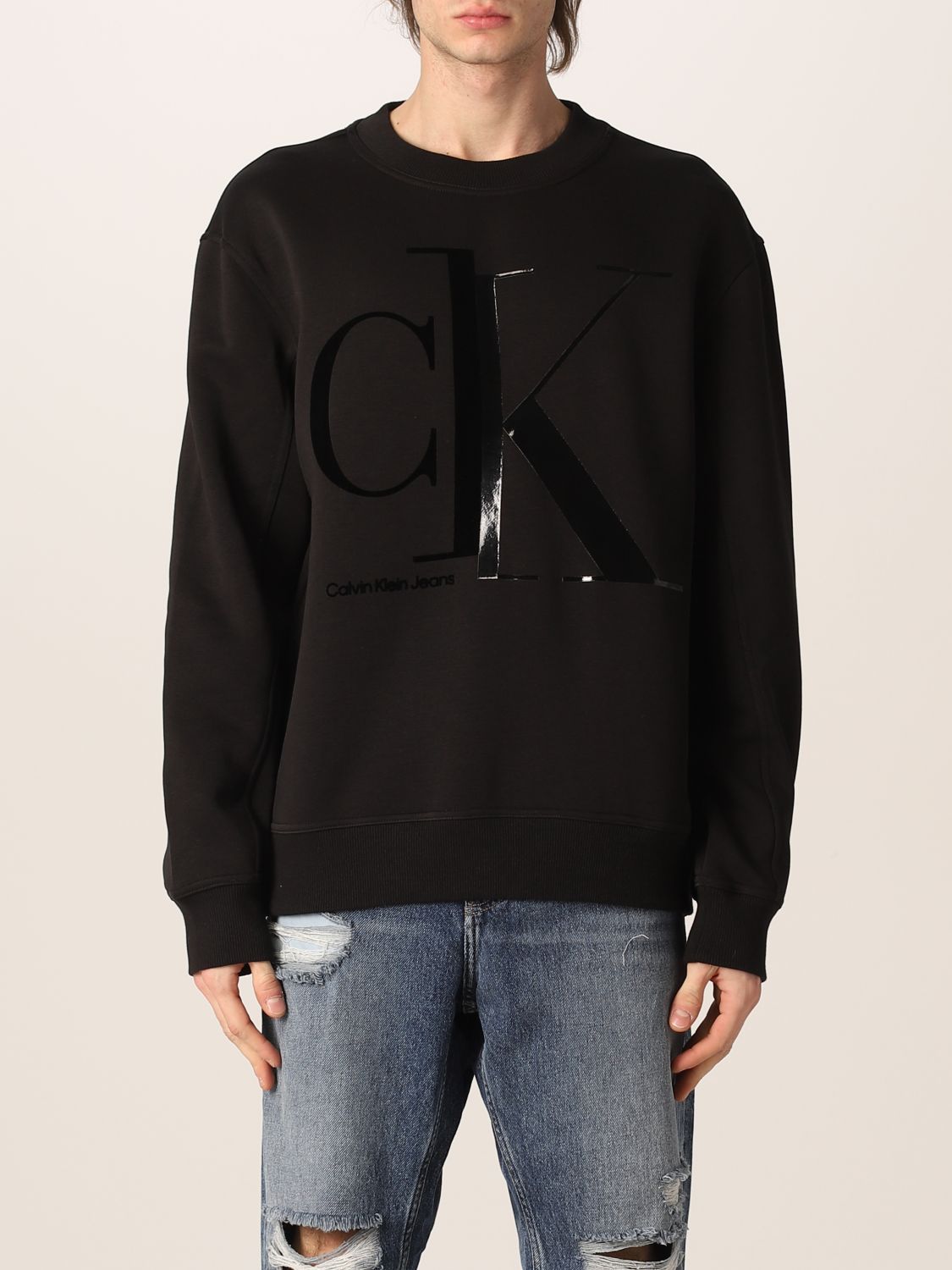 CALVIN KLEIN JEANS: Sweatshirt men - Black | Calvin Klein Jeans ...