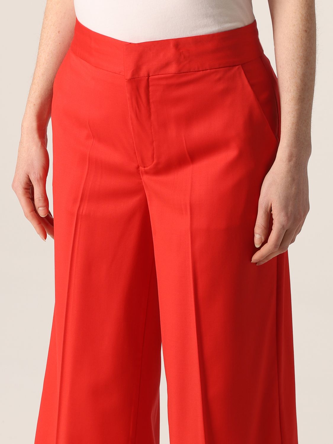 Mode Pantalons Pantalons 7/8 Liviana Conti Pantalon 7\/8 rouge style d\u2019affaires 