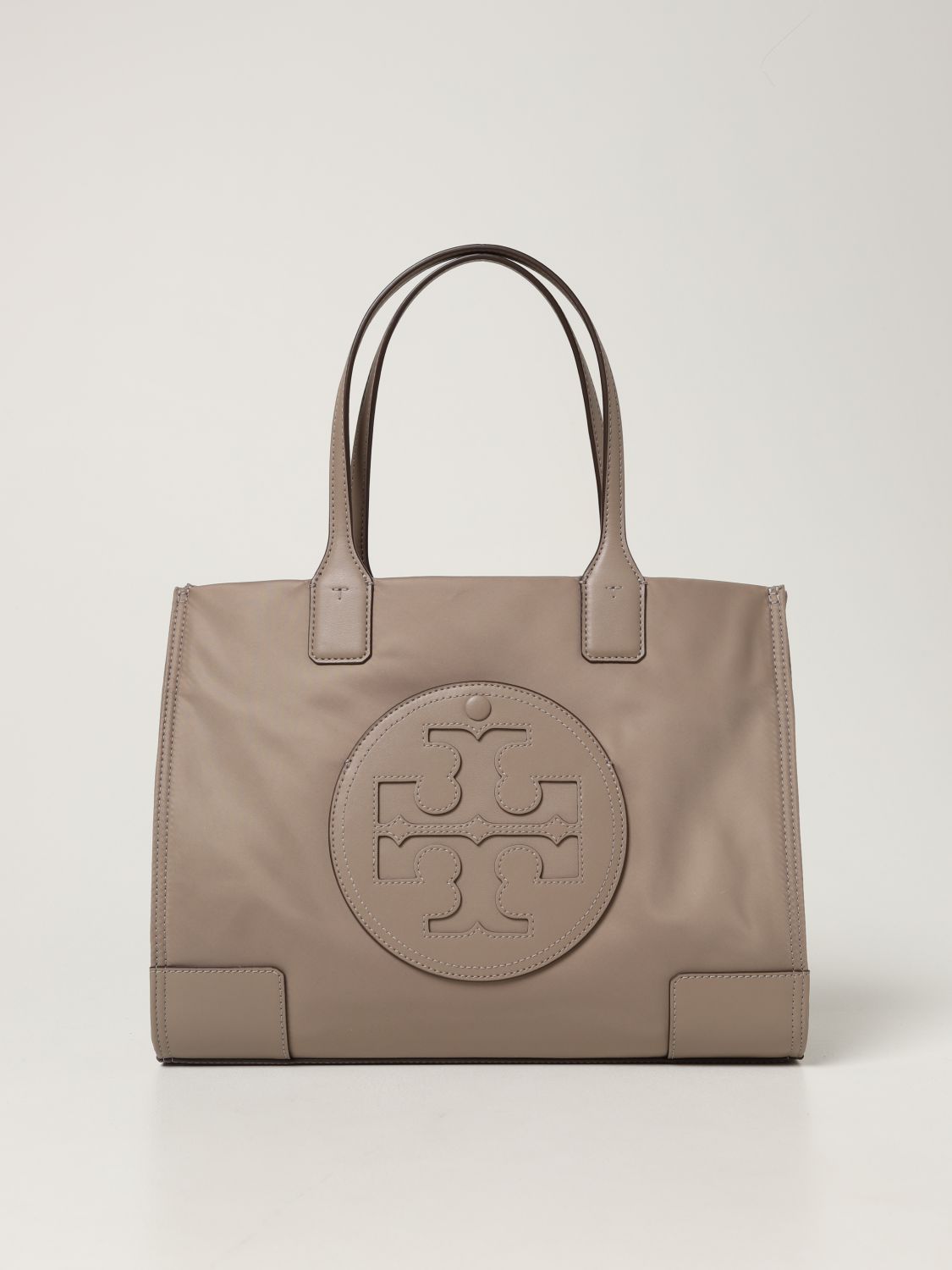 TORY BURCH: Ella Tote nylon bag with emblem - Beige | Tory Burch tote bags  88578 online on 