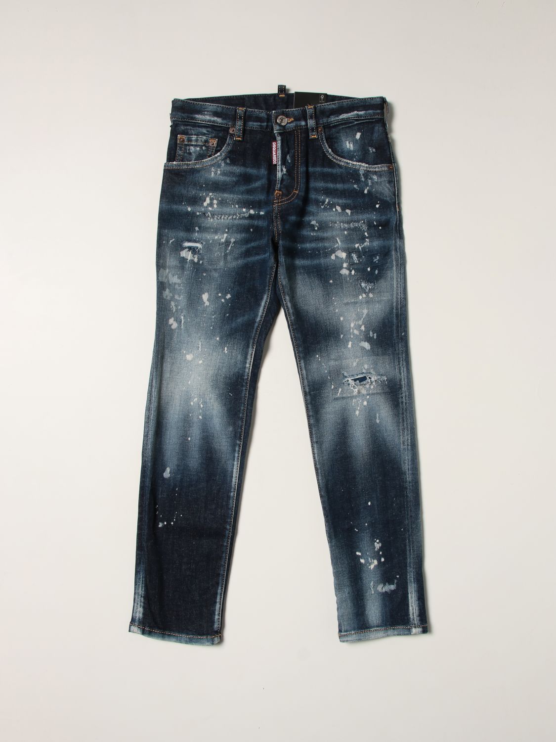 Jeans Dsquared2 Junior: Dsquared2 Junior 5-pocket jeans with logo blue 1