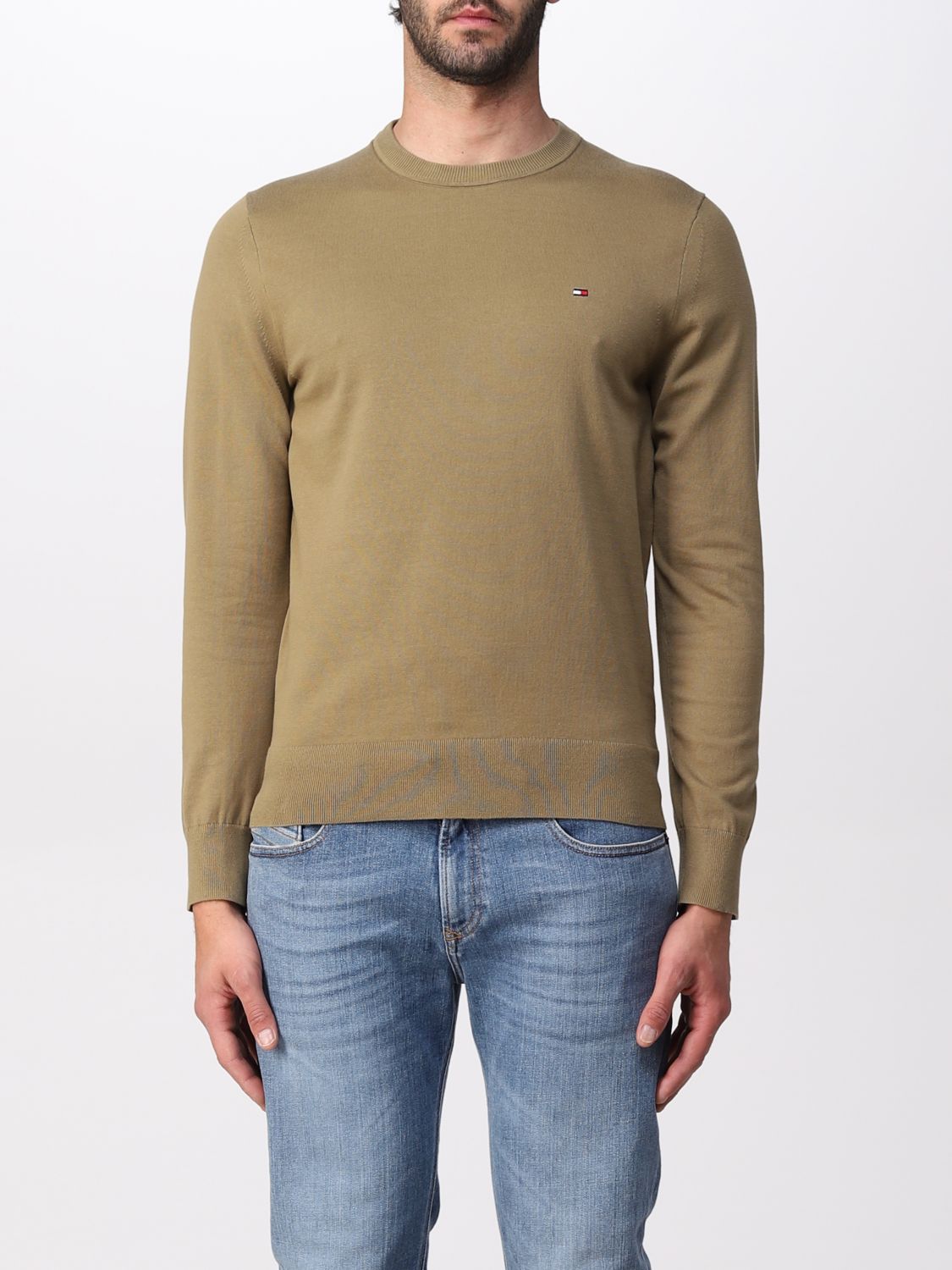 Tommy Hilfiger Cotton Sweater In Green
