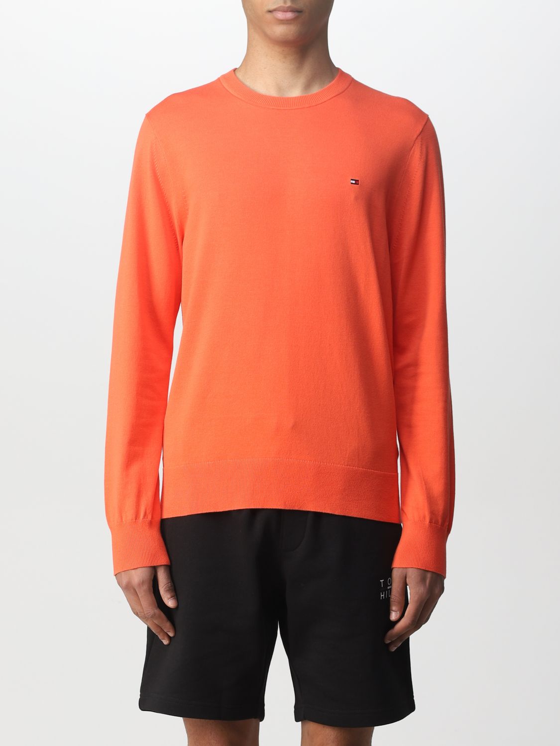Tommy Hilfiger Cotton Sweater In Coral
