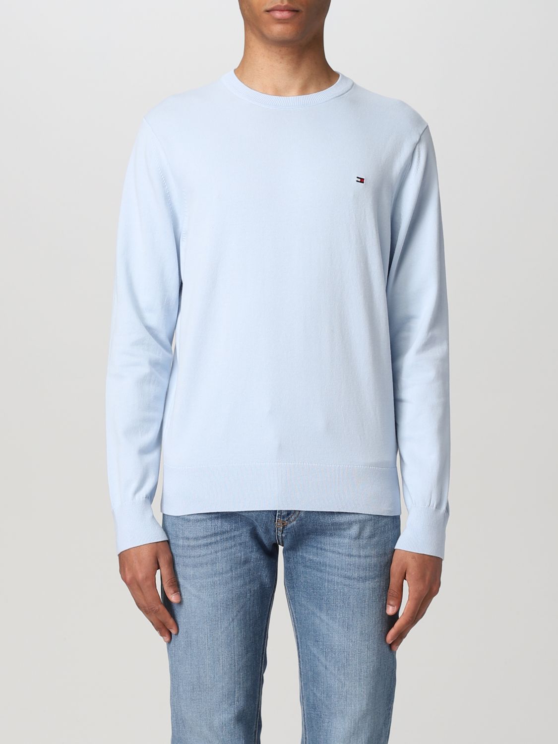 TOMMY HILFIGER: cotton sweater - Blue 1 | Tommy Hilfiger sweater ...