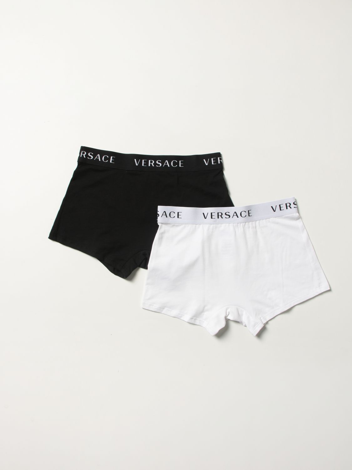 Intimo Versace: Set 2 boxer Versace in cotone con logo nero 2