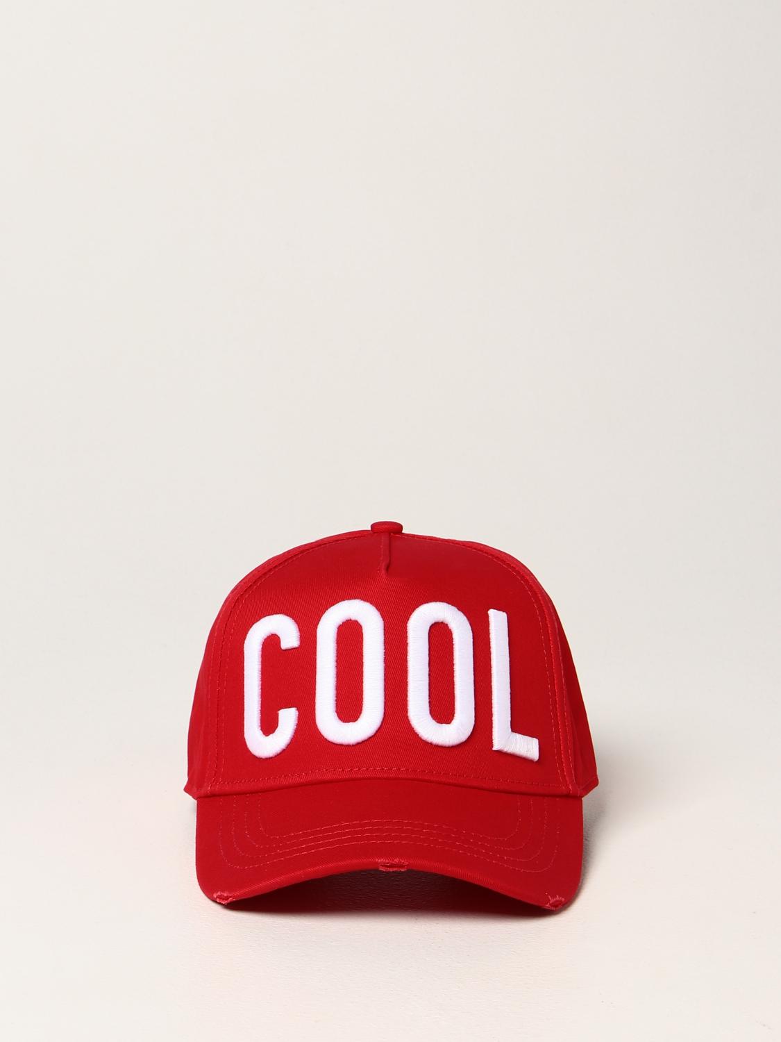 DSQUARED2: Cappello da baseball - Rosso | Cappello Dsquared2  BCM051005C00001 GIGLIO.COM