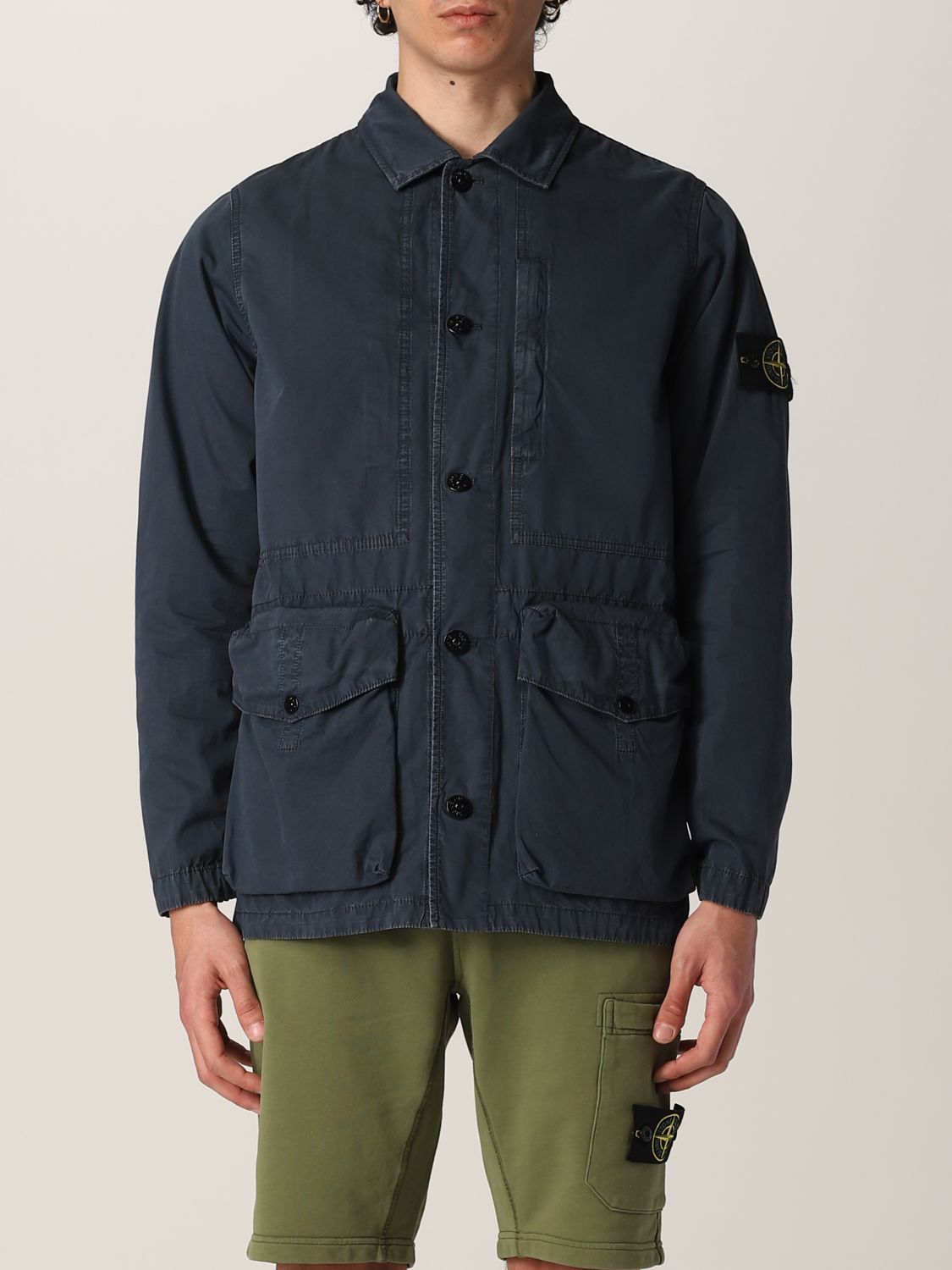 Stone Island Jacket Men Color Blue | ModeSens