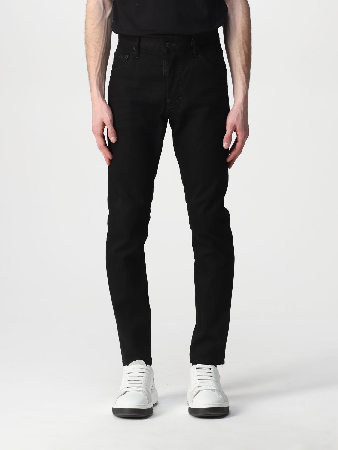 DSQUARED2: jeans in cotton denim - Black | Dsquared2 jeans ...