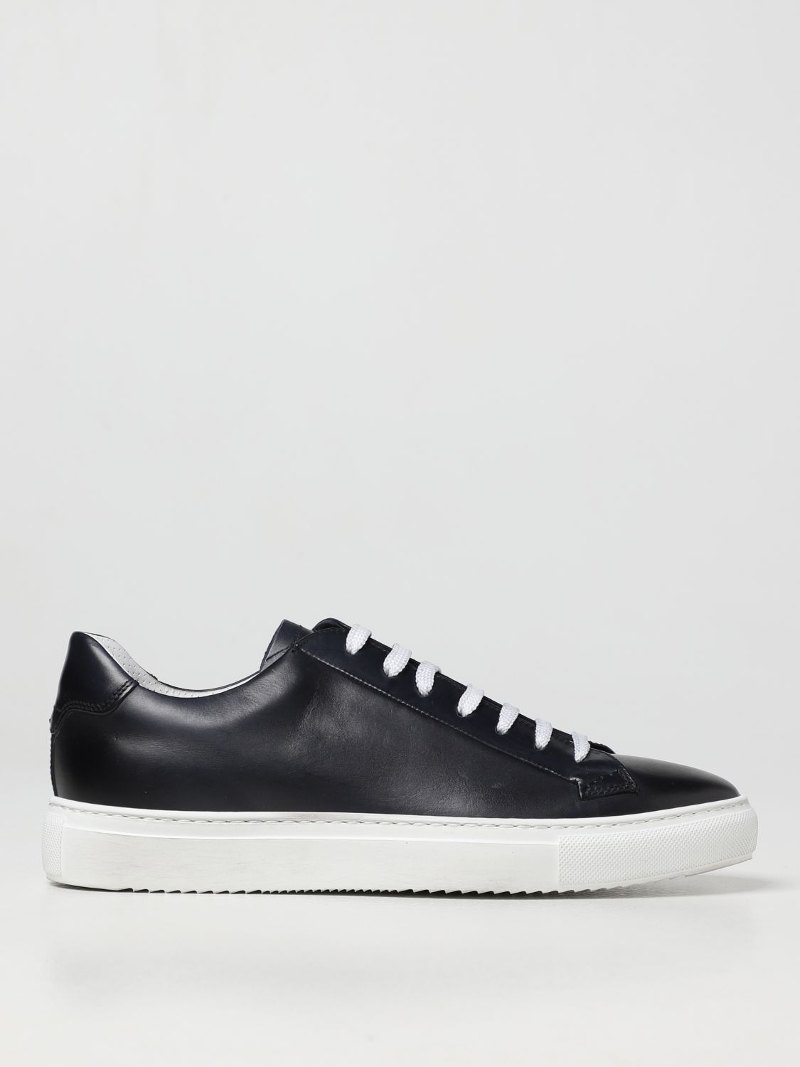 Doucal's Sneakers In Vintage Leather In Charcoal | ModeSens
