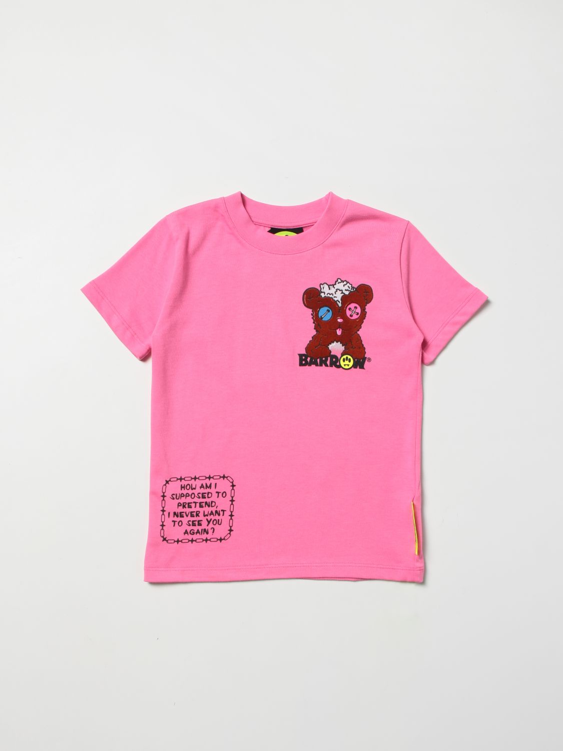 BARROW KIDS: t-shirt for girl - Pink | Barrow Kids t-shirt 030482 ...