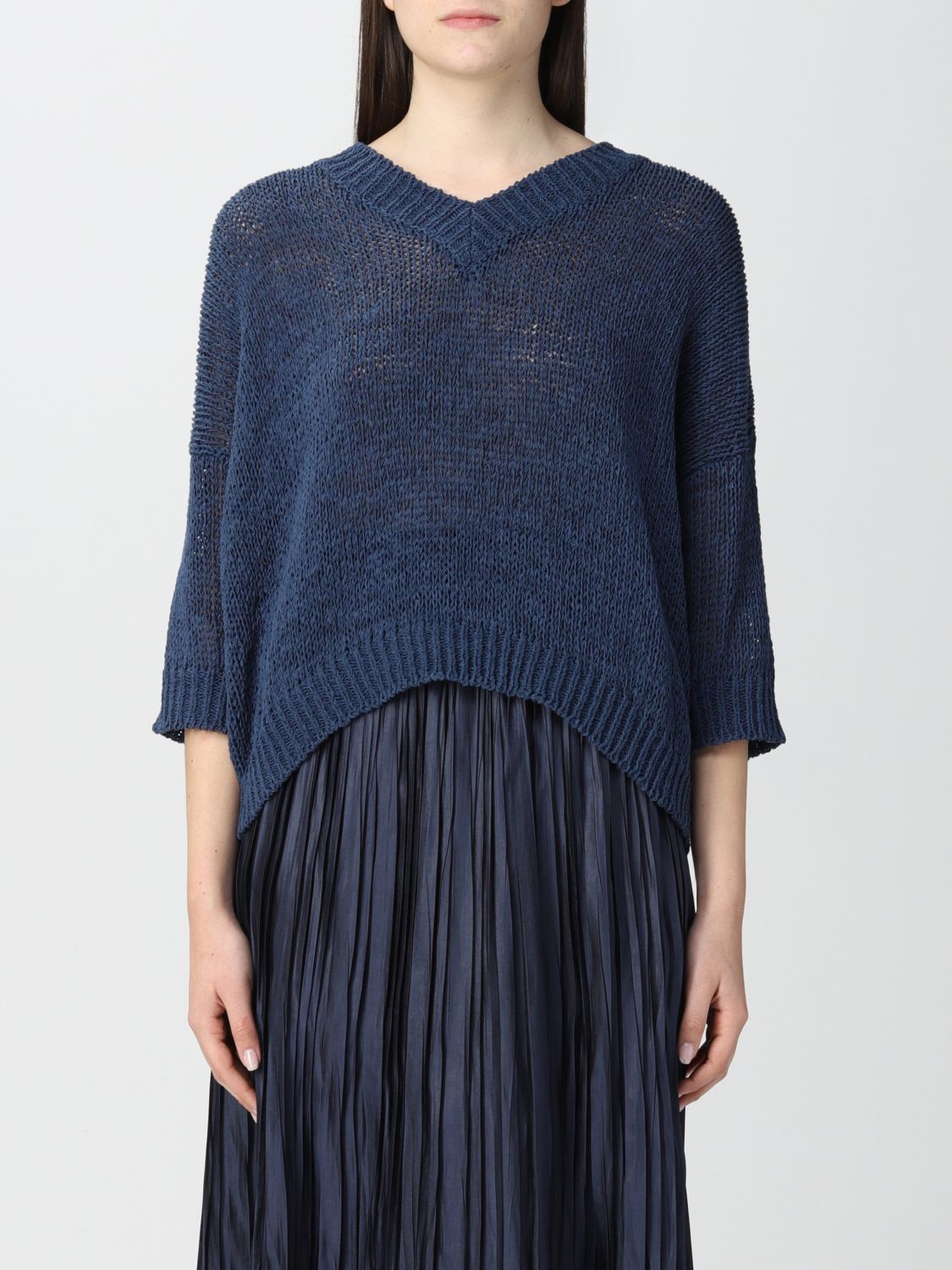 ROBERTO COLLINA: sweater for woman - Blue | Roberto Collina sweater ...