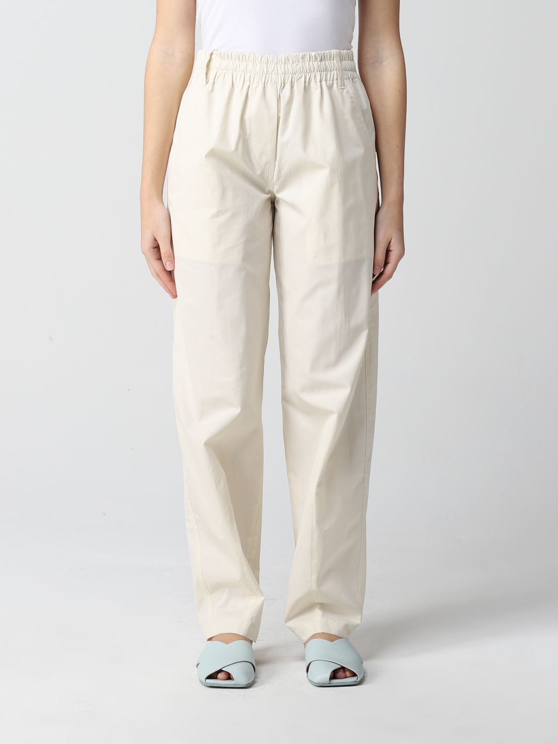 Womens Trousers Cream in White Slacks and Chinos Aspesi Trousers Slacks and Chinos Aspesi Linen Pants 
