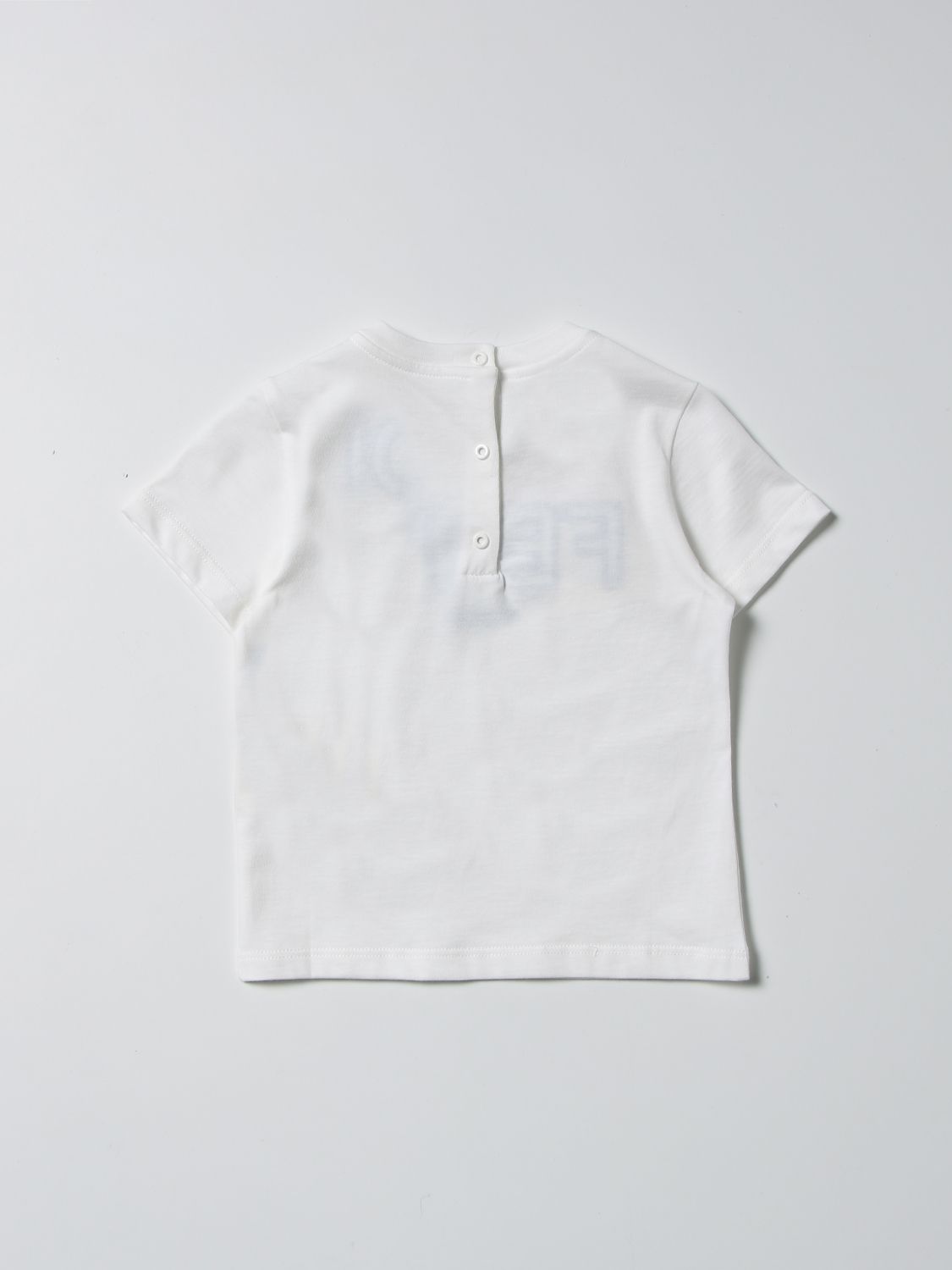 T-shirt Fendi: T-shirt Fendi in cotone con logo bianco 2