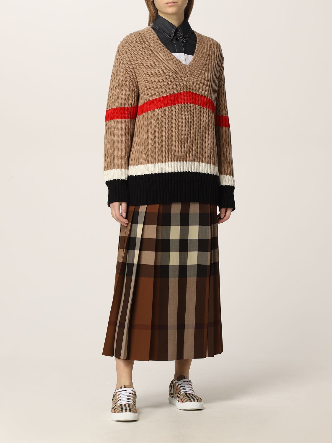 Burberry Brit Cashmere Cotton Striped Sweater. LV Inventeur Damier