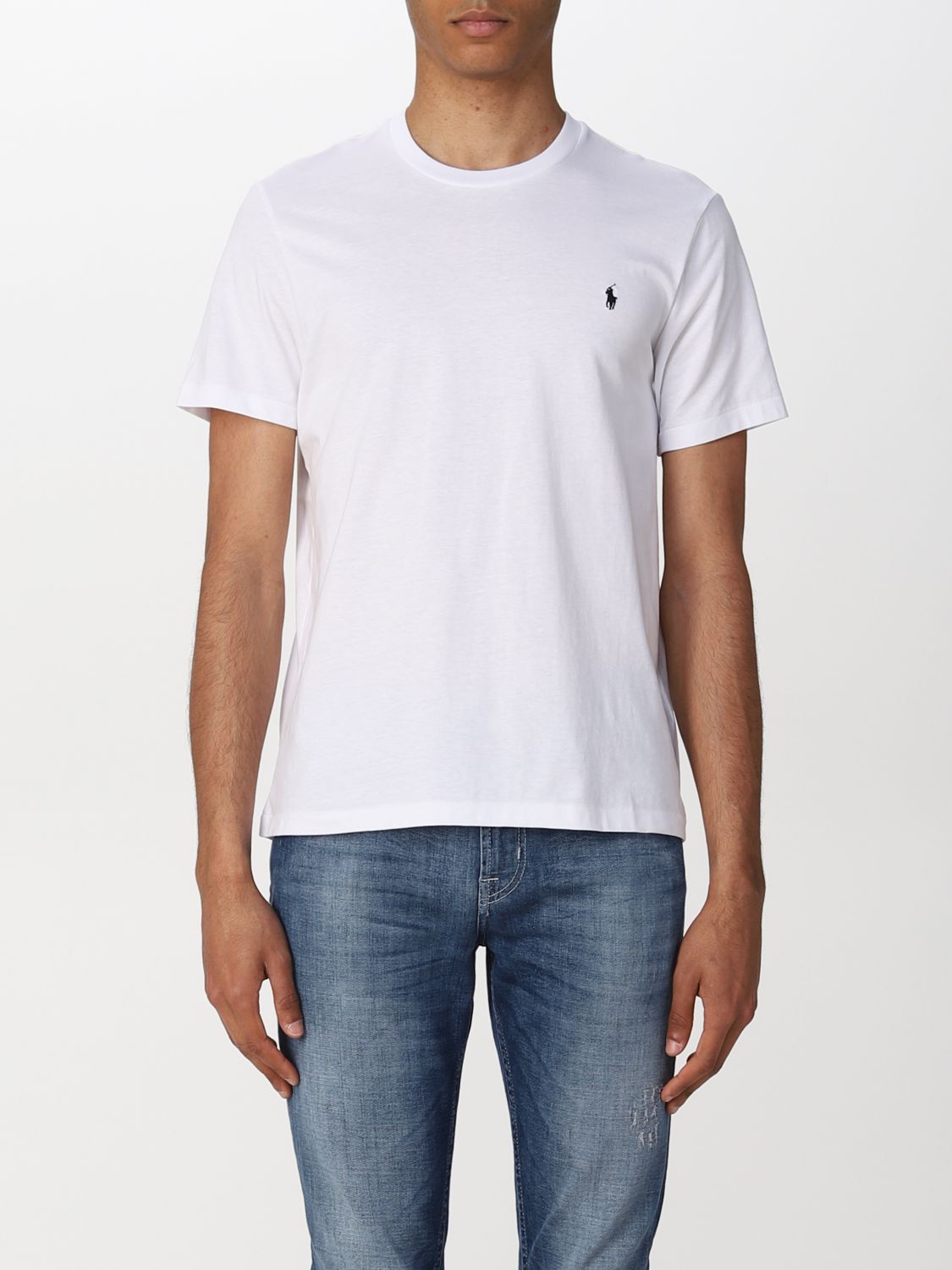 POLO RALPH LAUREN: cotton t-shirt with logo - White | Polo Ralph Lauren ...