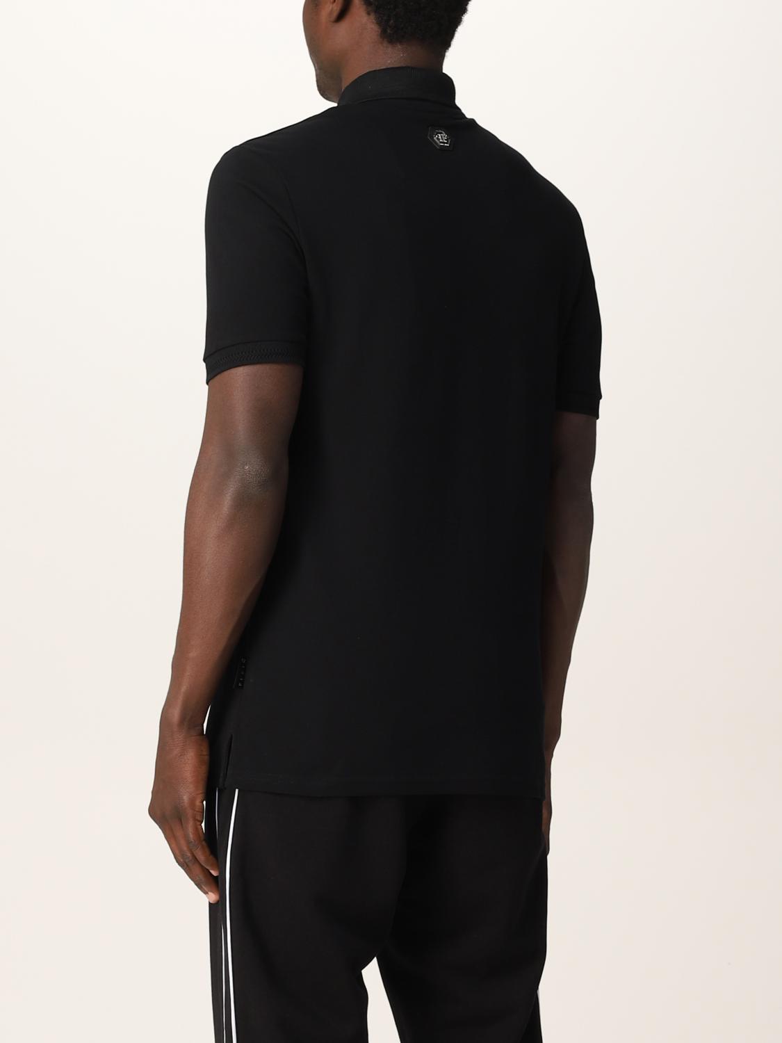 PHILIPP PLEIN: Polo uomo - Nero | Polo Philipp Plein MTK5468PJO002N  GIGLIO.COM