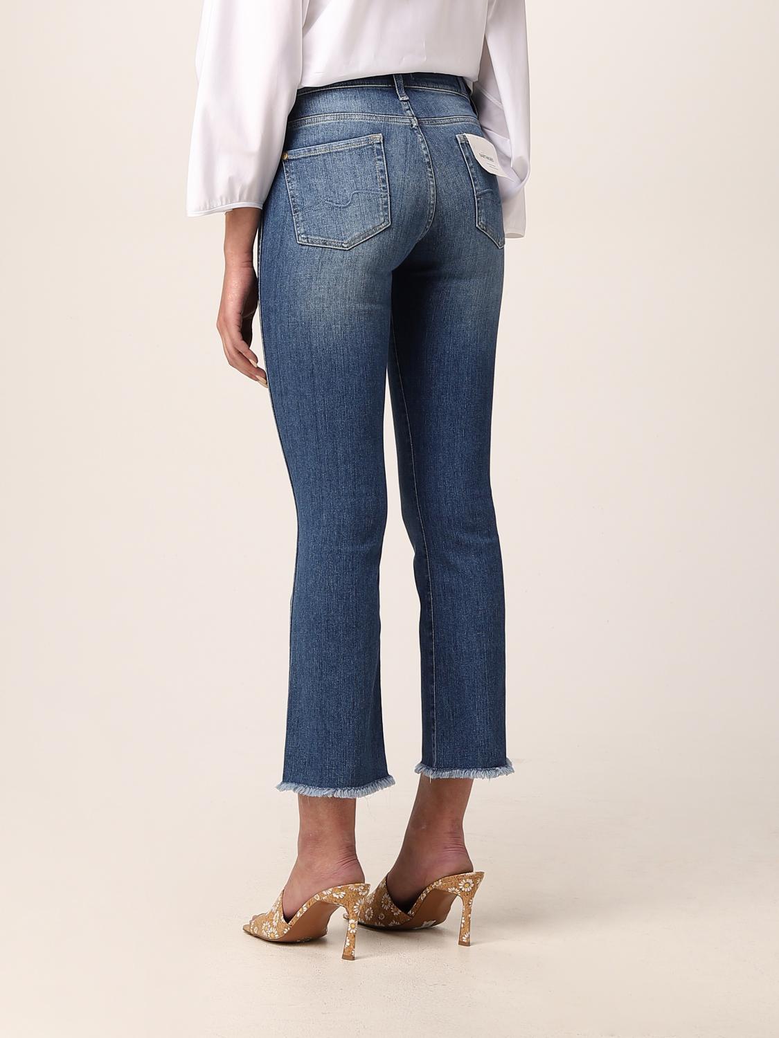 7 For All Mankind ジーンズ レディース ブルー ジーンズ 7 For All Mankind Jsabc1ps Giglio Com
