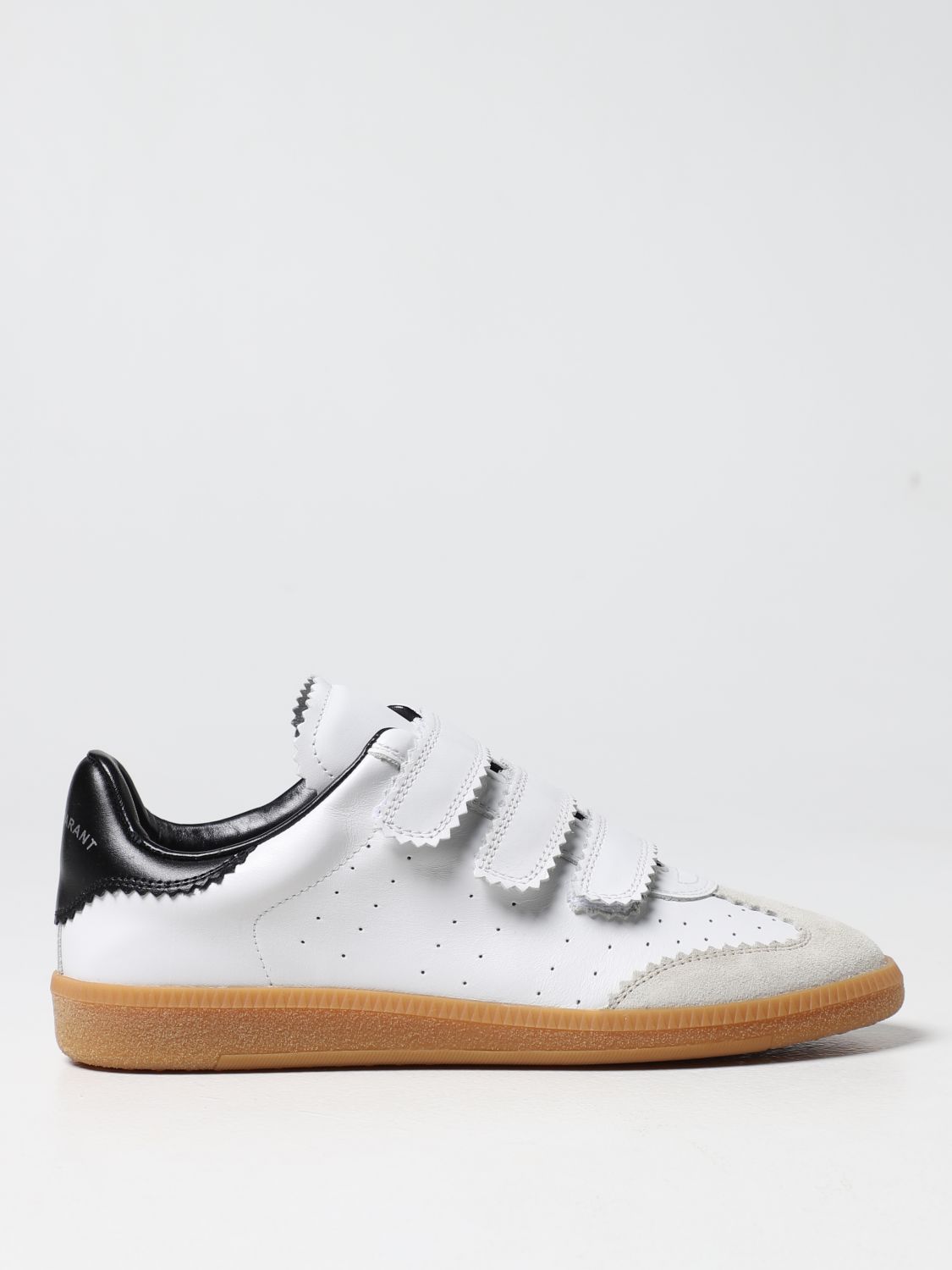 ISABEL MARANT: Beth sneakers in leather and suede - White | ISABEL ...