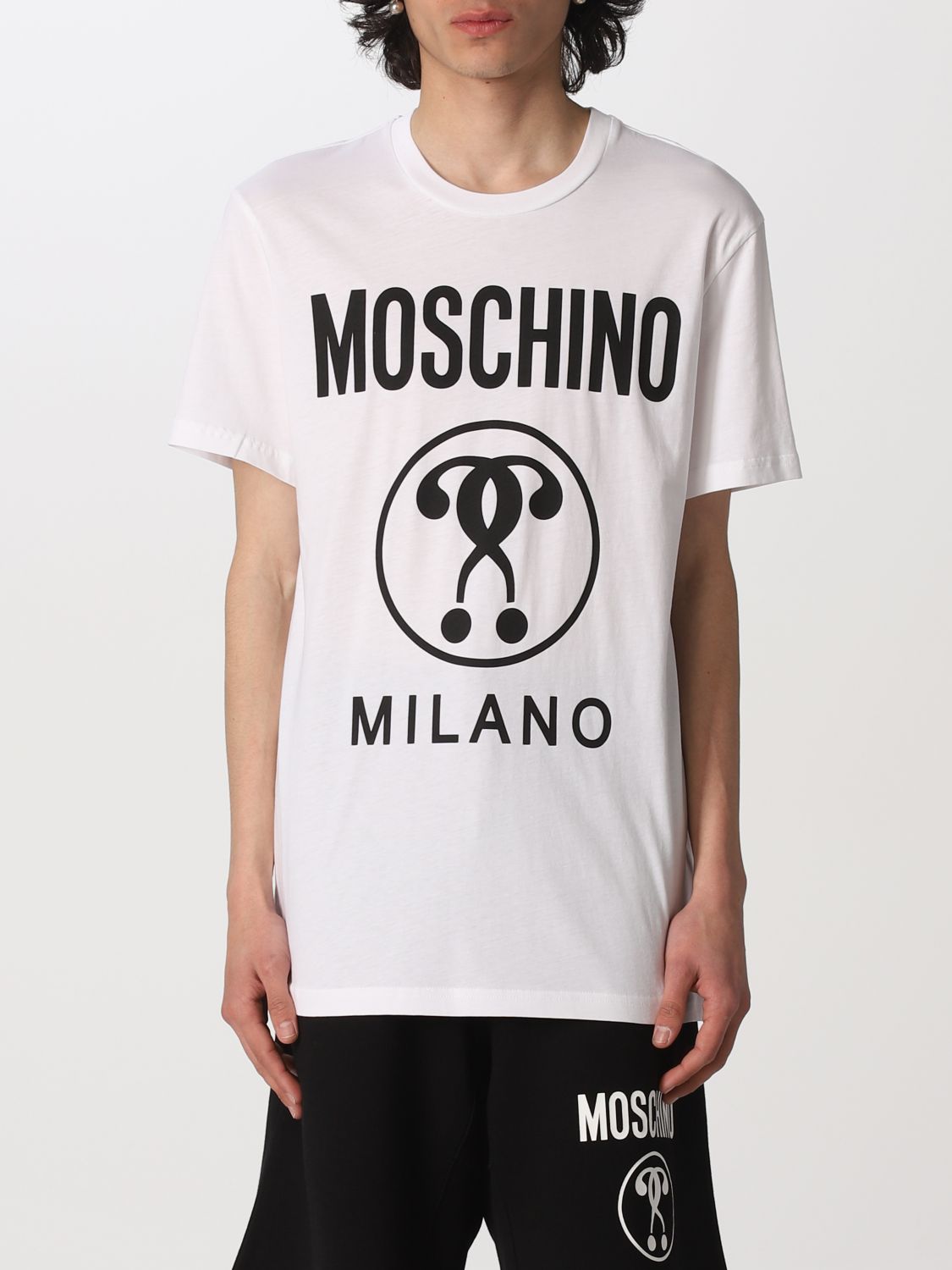 MOSCHINO COUTURE: cotton t-shirt with logo - White | Moschino Couture t ...