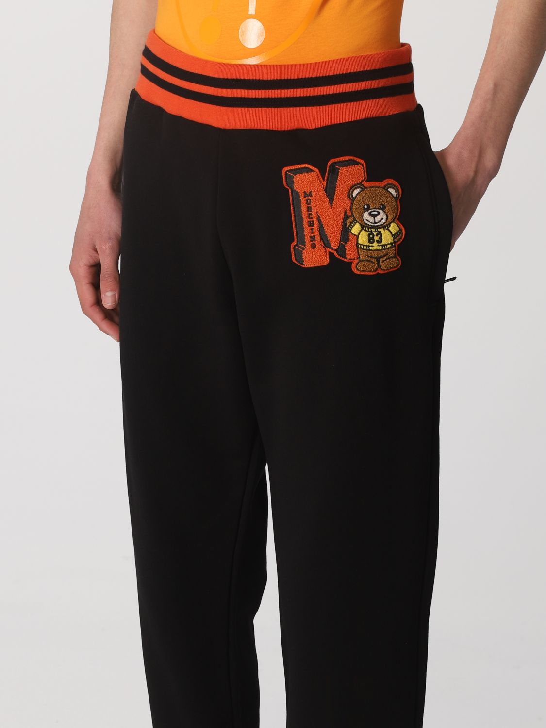 MOSCHINO jogging pants - Black | Moschino Couture pants 0350228 online GIGLIO.COM