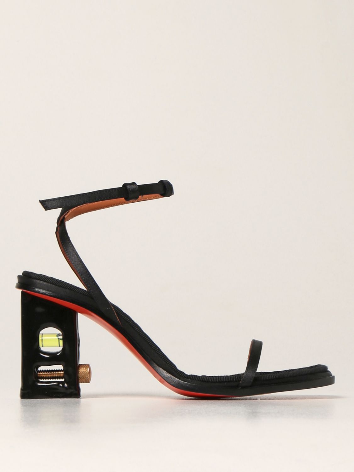 HERON PRESTON: sandal with bubble-level heel - Orange | Heron Preston ...