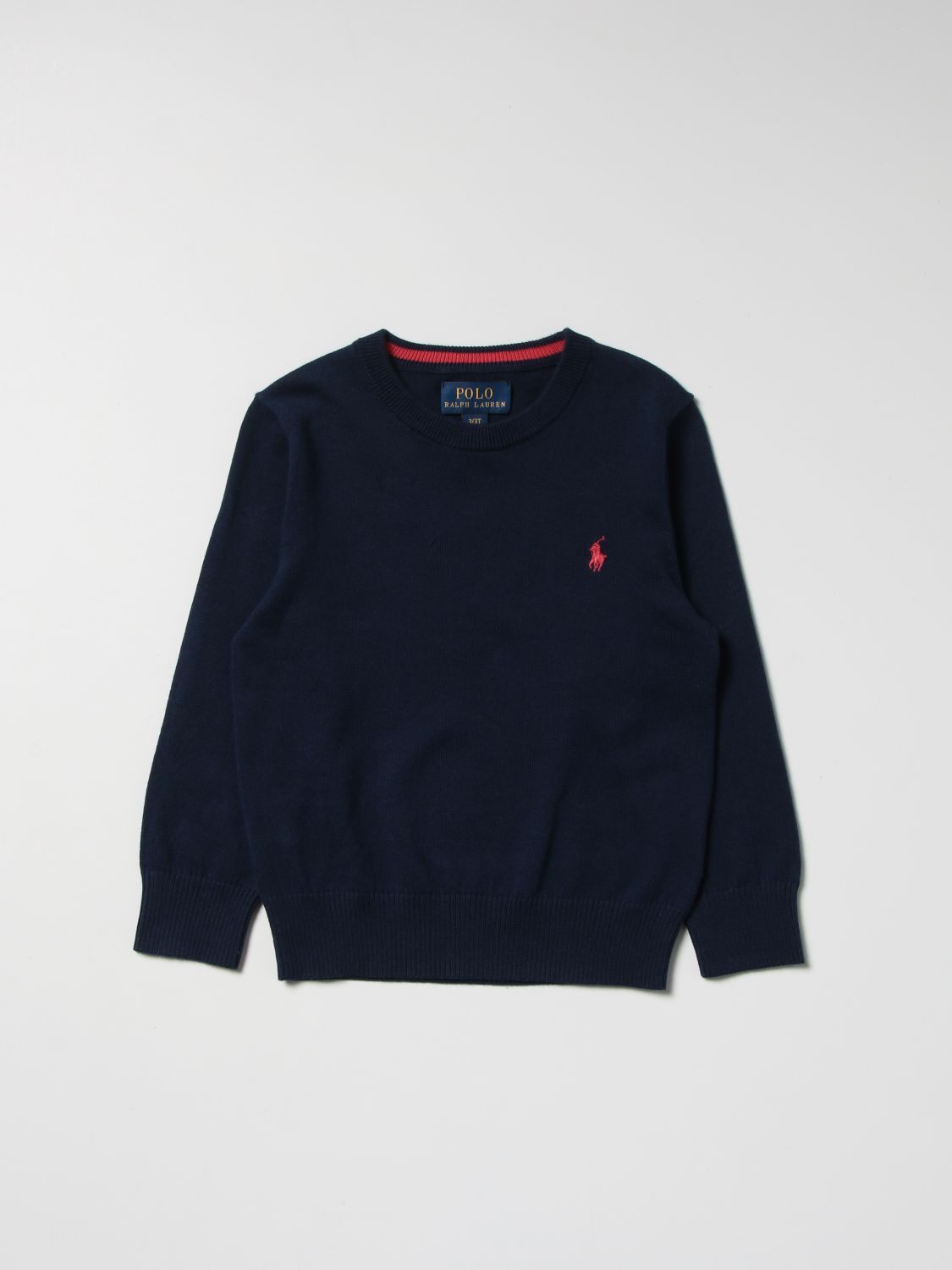 Polo Ralph Lauren Polo Rl Kids Long Sleeve Pullover Sweater In Navy ...
