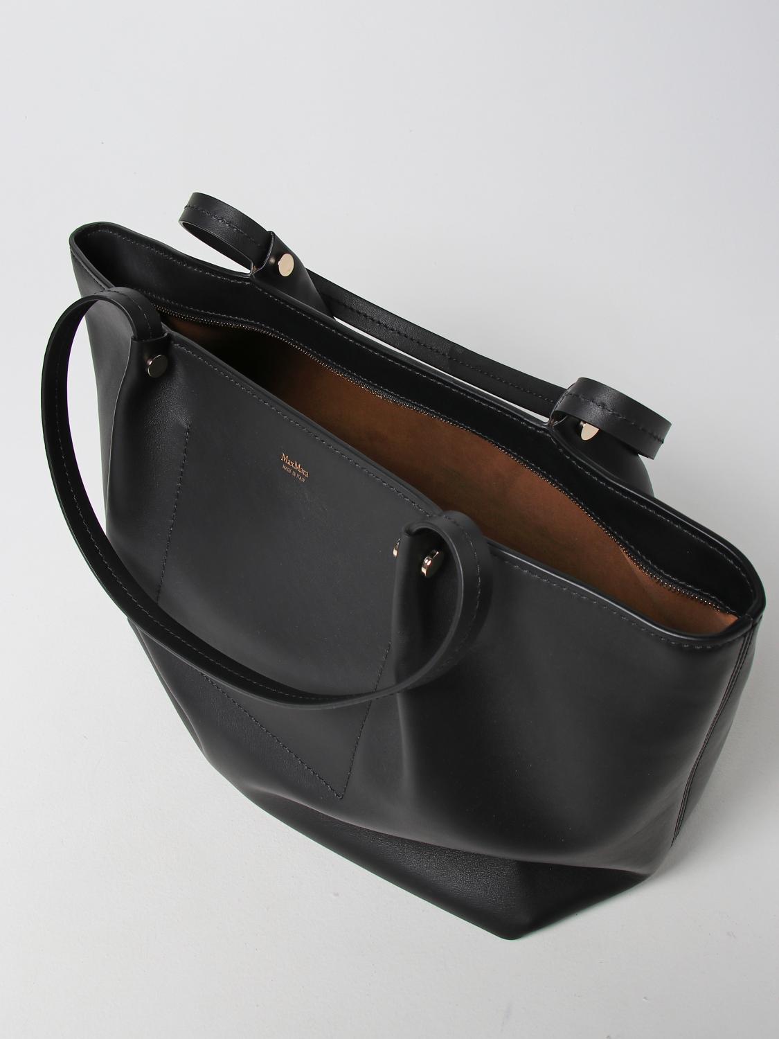 MAX MARA leather tote bag Black Max Mara tote bags 45111026600