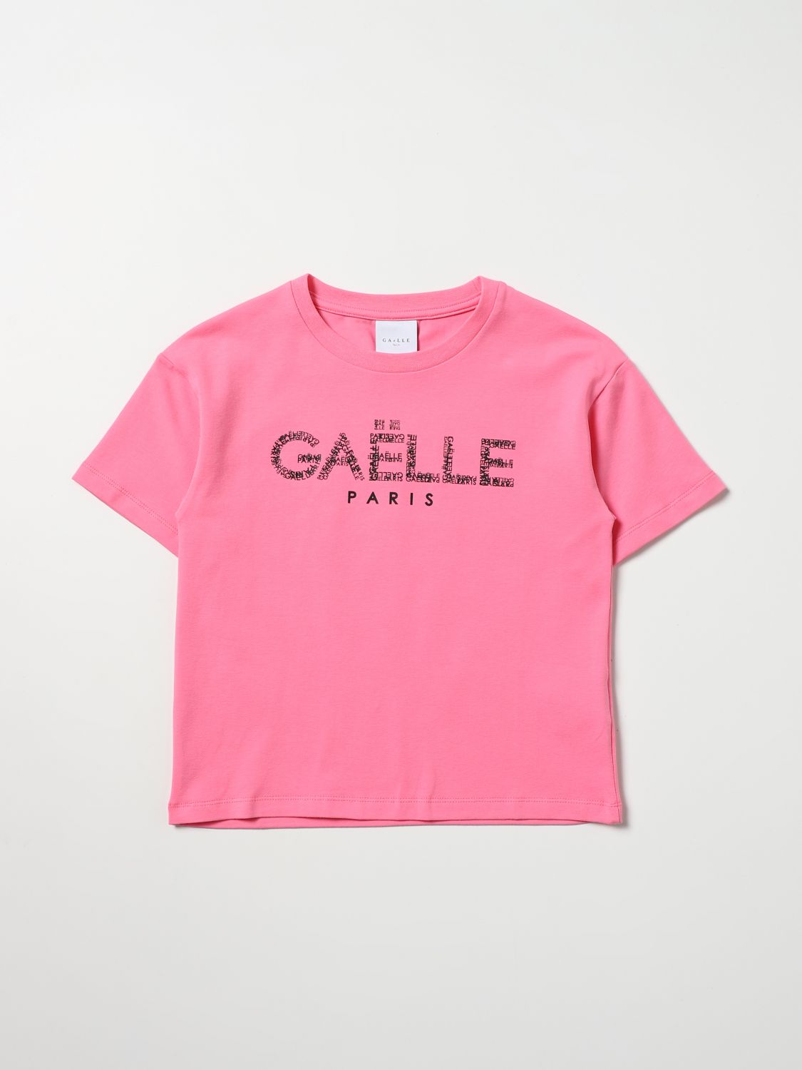 Gaelle Paris Kids' T-shirt In Cotton With Logo In Pink | ModeSens