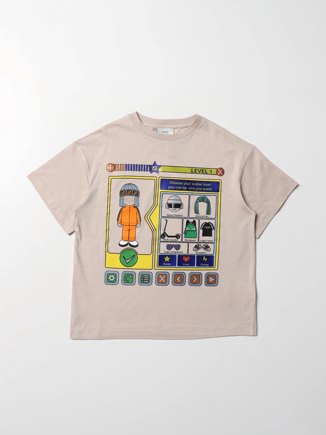 Vintage Fendi Monogram Tee Ropa Ropa para niña Tops y camisetas Camisetas Camisetas estampadas 