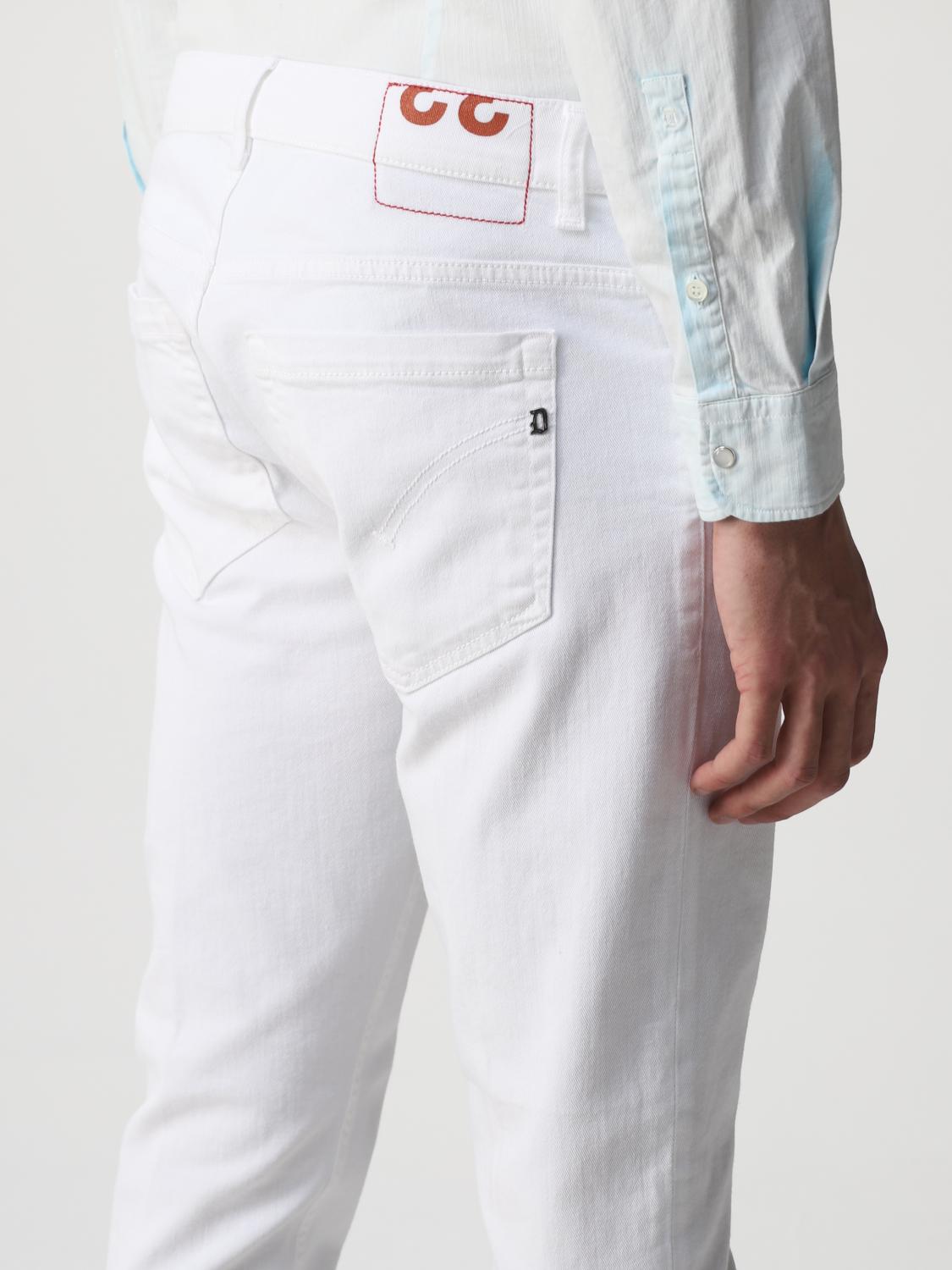 DONDUP: Jeans George in denim - Bianco | Jeans Dondup UP232BS0030PTD  GIGLIO.COM
