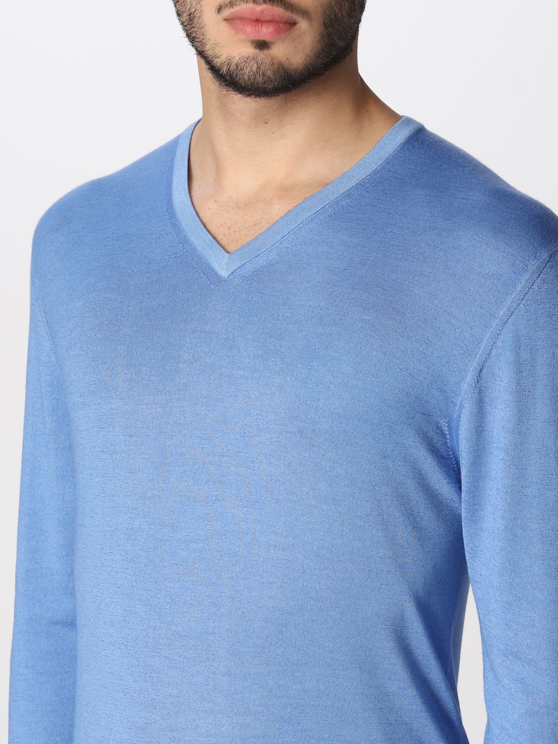 Sweater Malo: Sweater men Malo gnawed blue 3