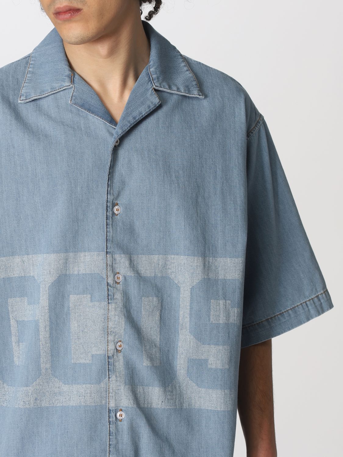 Homme Vêtements Chemises Chemises casual et boutonnées Shirt ss22m340201 Jean Gcds pour homme en coloris Bleu 