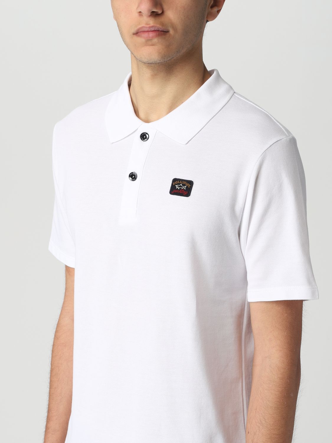 PAUL & SHARK: polo shirt for men - White | Paul & Shark polo shirt ...