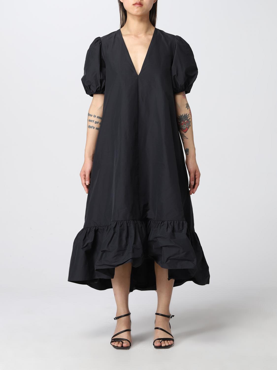 RED VALENTINO: Abito ampio - Nero | Abito Red Valentino XR0VADX55S3  GIGLIO.COM