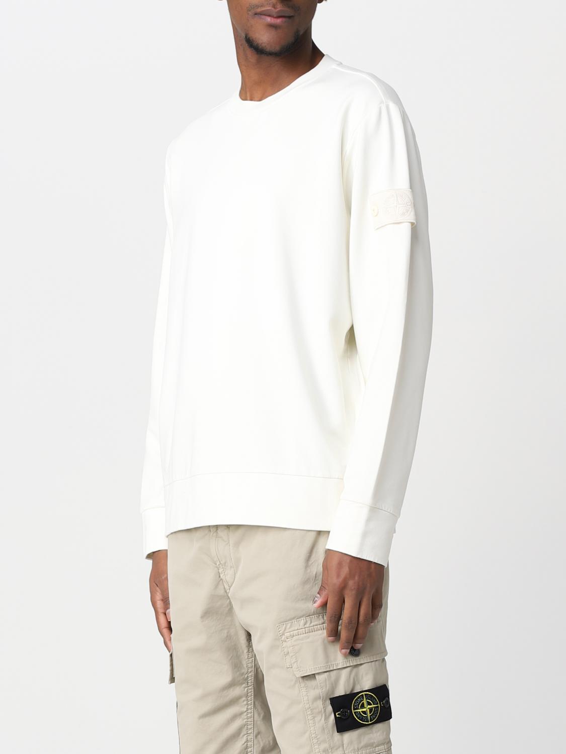 white stone island sweatshirt