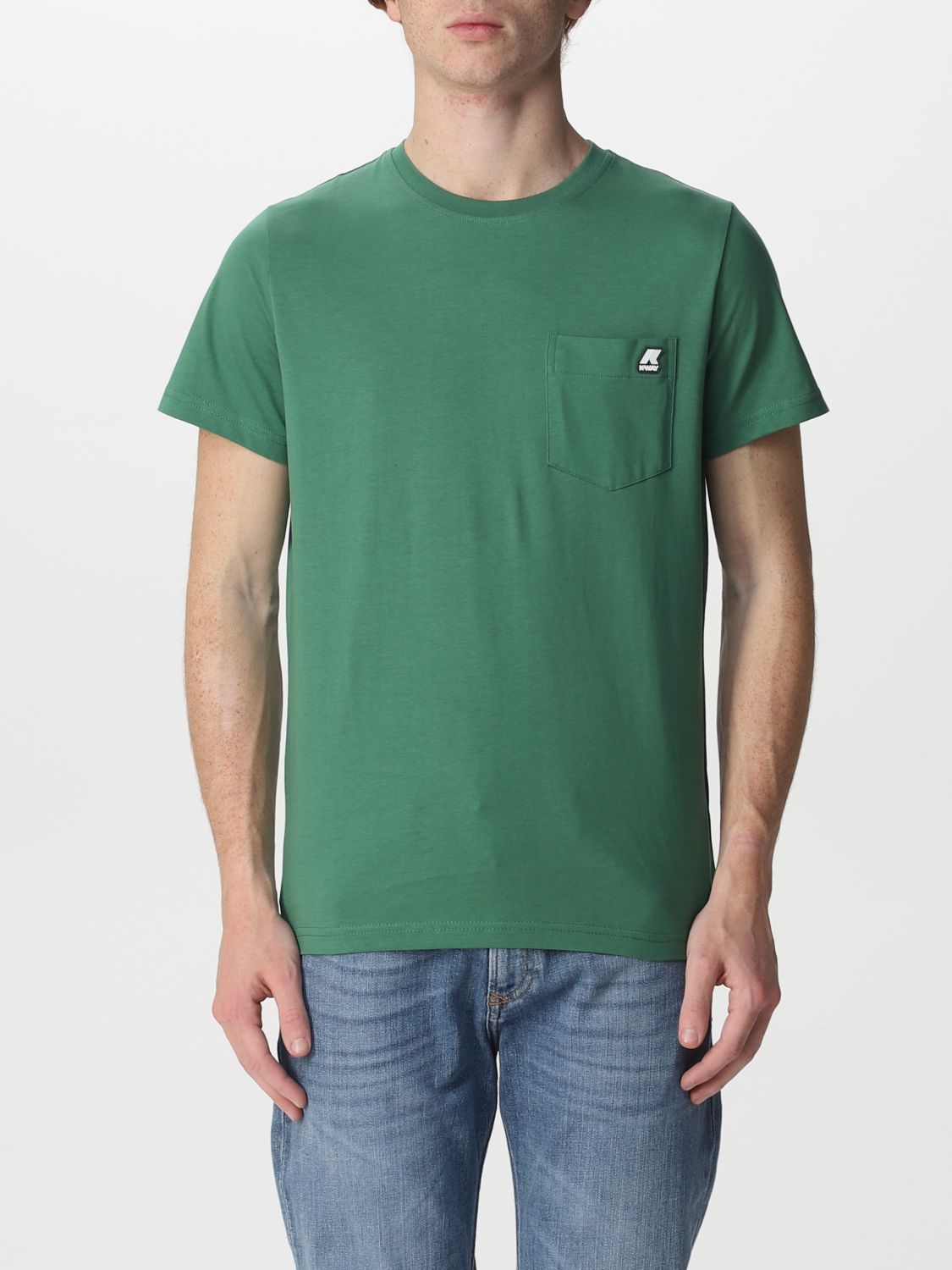 K-WAY: t-shirt for man - Green | K-Way t-shirt K00AI30 online on GIGLIO.COM