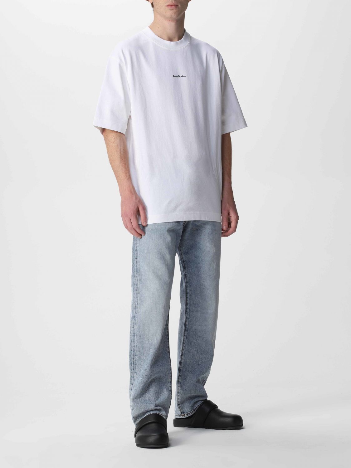 ACNE STUDIOS: 1996 jeans in washed denim - Gnawed Blue | Acne Studios ...