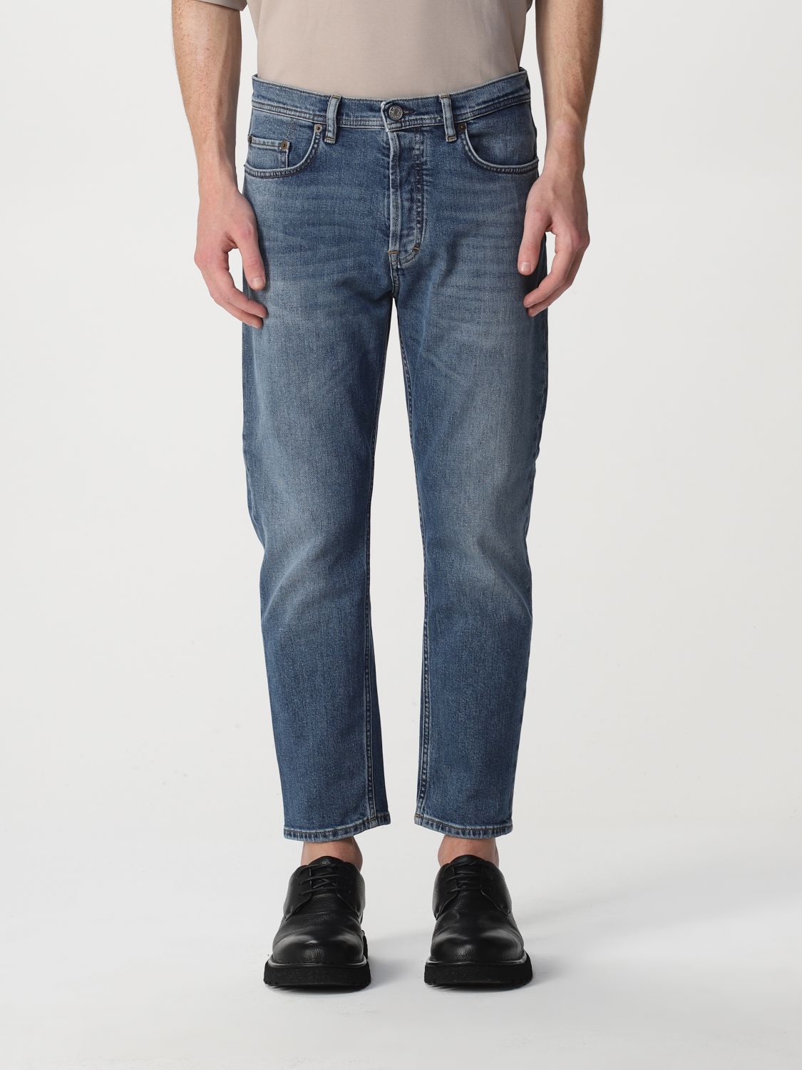 Jeans Acne Studios: Acne Studios cropped jeans in washed denim blue 1