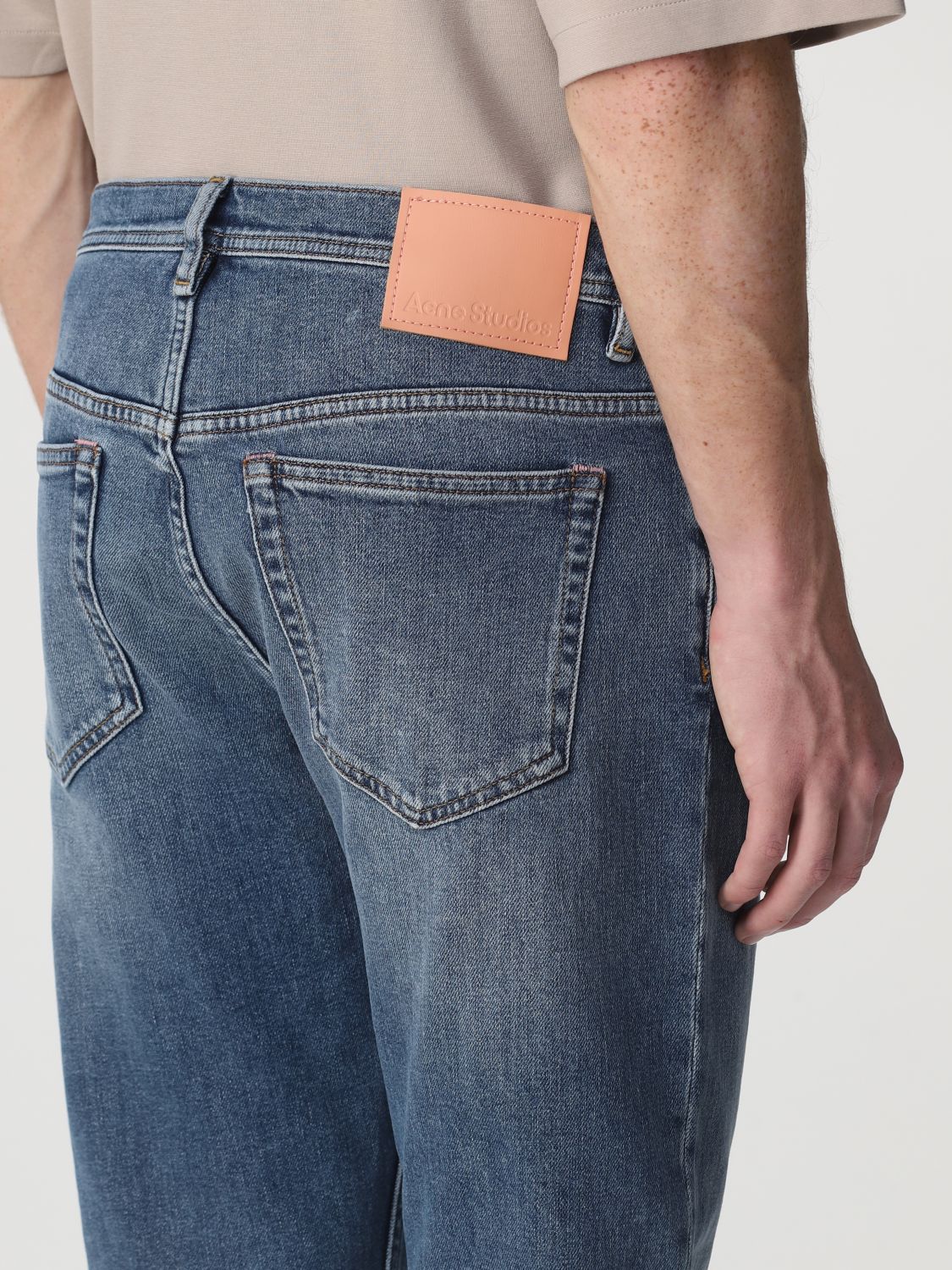 Jeans Acne Studios: Acne Studios cropped jeans in washed denim blue 5