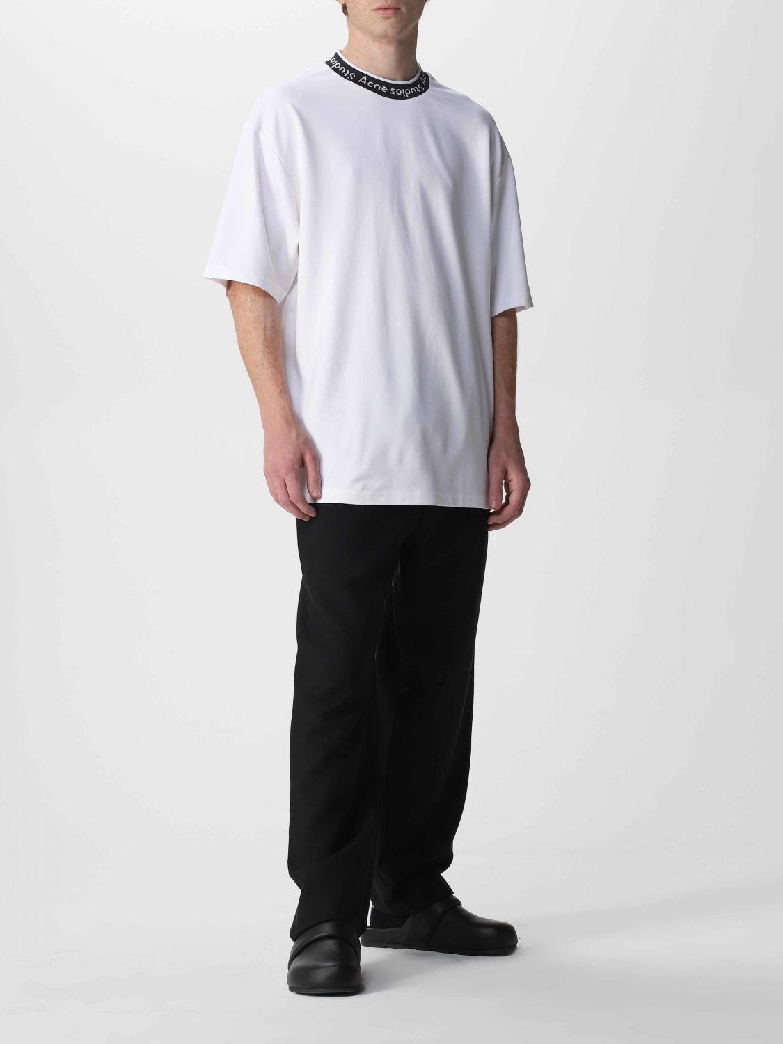 T-shirt Acne Studios: T-shirt Acne Studios in viscosa con logo bianco 2