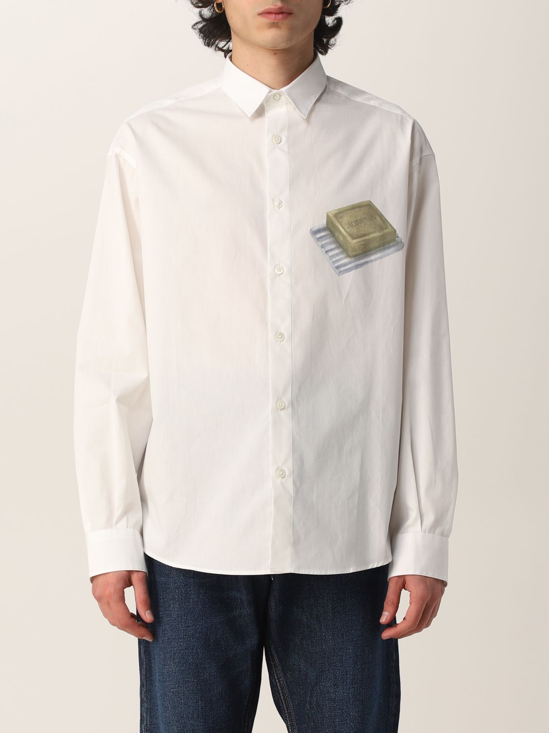 Рубашка Jacquemus: Рубашка Мужское Jacquemus белый 1